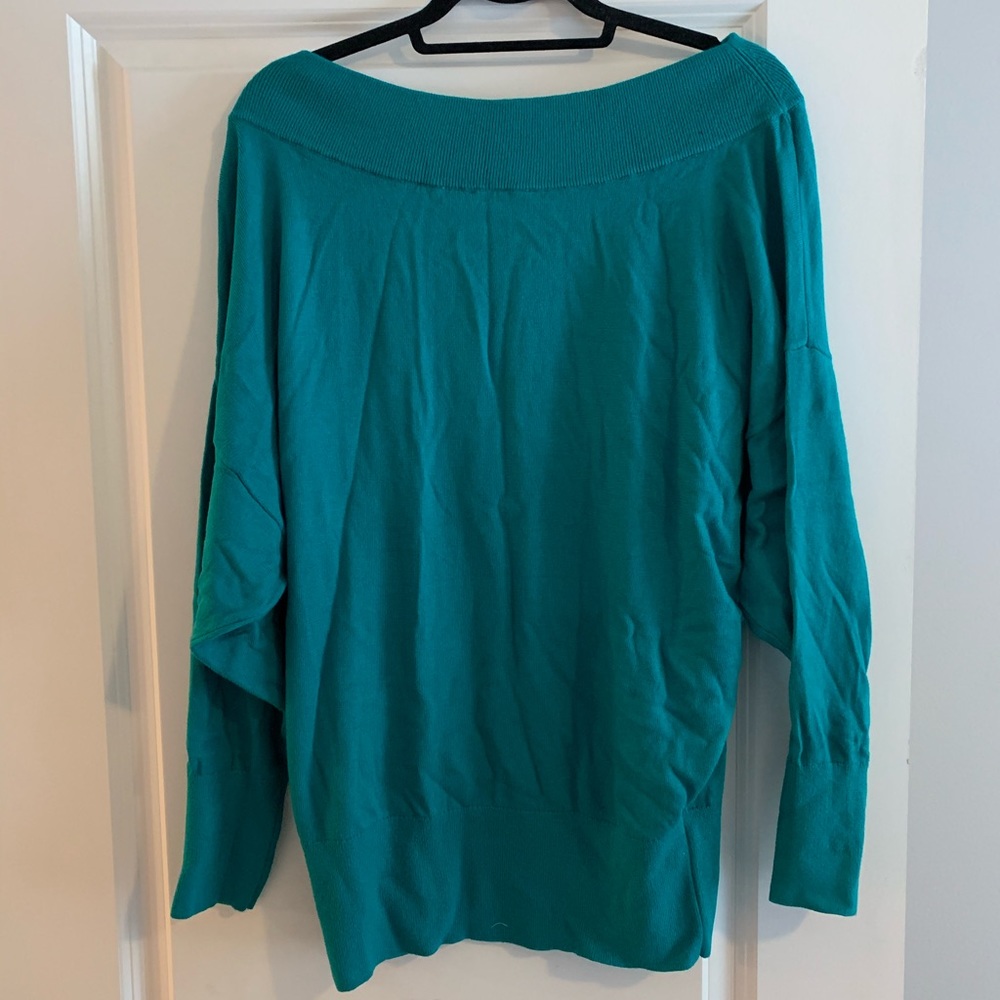 Express- off shoulder tunic sweater.